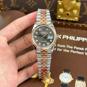 Đồng Hồ Rolex DateJust 126231 Chế Tác Mặt Xám Họa Tiết Nếp Gấp Nhà Máy VS 36mm (2)