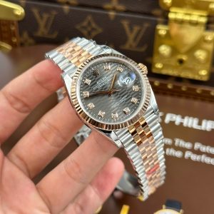 Đồng Hồ Rolex DateJust 126231 Chế Tác Mặt Xám Họa Tiết Nếp Gấp Nhà Máy VS 36mm (2)