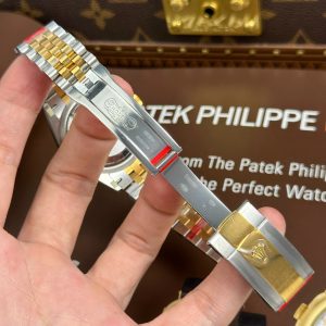 Đồng Hồ Rolex DateJust 126231 Chế Tác Màu Demi Vàng Mặt Xếp Gạch Cọc Số Dạ Quang VSF 36mm (2)