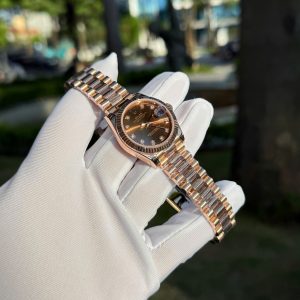 Đồng Hồ Rolex DateJust Mặt Nâu Chế Tác Phủ Vàng Hồng 18K Xưởng GM 31mm (2)