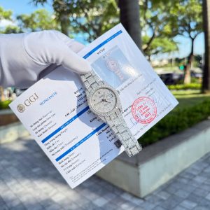 Đồng Hồ Rolex DateJust Nam Chế Tác Đính Full Đá Moissanite Hong Kong 41mm (2)