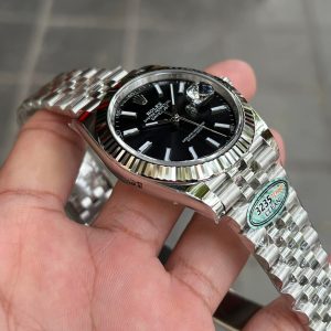Dong Ho Rolex DateJust Replica 11 Mat So Den Coc Da Quang Day Jubilee Xuong Clean 41mm 4