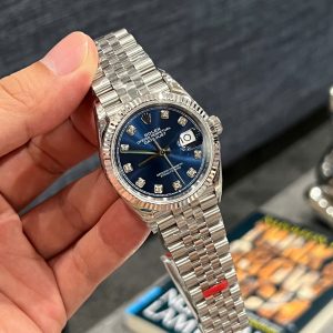Đồng Hồ Rolex DateJust Replica 11 Mặt Xanh Blue Máy Cơ Thụy Sỹ Nhà Máy VS 36mm (2)