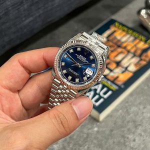 Đồng Hồ Rolex DateJust Replica 11 Mặt Xanh Blue Máy Cơ Thụy Sỹ Nhà Máy VS 36mm (2)