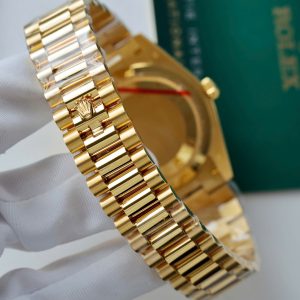 Đồng Hồ Rolex Day-Date Mặt Xanh Lá Ombre Chế Tác Phủ Vàng 18K Nhà Máy GM 40mm (2)