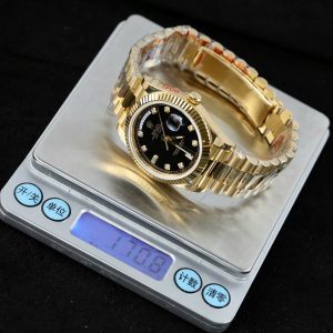 Đồng Hồ Rolex Replica Cao Cấp Day-Date Mặt Đen Cọc Số Đính Đá GMF 40mm (2)