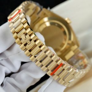 Đồng Hồ Rolex Replica Cao Cấp Day-Date Mặt Đen Cọc Số Đính Đá GMF 40mm (2)