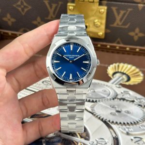 Đồng Hồ Vacheron Constantin Chế Tác Overseas Ultra-Thin 2000V Mặt Xanh Dương Dây Kim Loại Xưởng 8F 40mm (2)