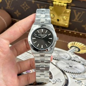 Đồng Hồ Vacheron Constantin Overseas Ultra-Thin 2000V Chế Tác Mặt Xám Dây Kim Loại Xưởng 8F 40mm (2)