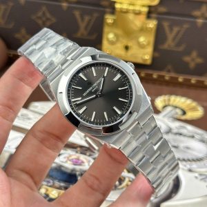 Đồng Hồ Vacheron Constantin Overseas Ultra-Thin 2000V Chế Tác Mặt Xám Dây Kim Loại Xưởng 8F 40mm (2)