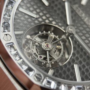 Đồng Hồ Audemars Piguet Chế Tác Royal Oak Selfwinding Flying Tourbillon 26730BC Mặt Xám Đính Đá Baguette 41mm (2)