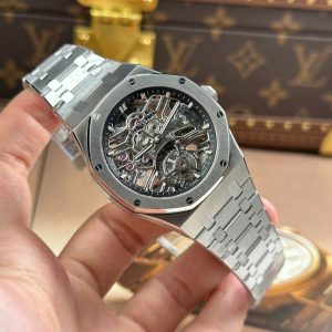 Đồng Hồ Audemars Piguet Chế Tác Royal Oak Tourbillon 26735 Mặt Skeleton Dây Kim Loại 41mm (2)