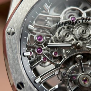 Đồng Hồ Audemars Piguet Chế Tác Royal Oak Tourbillon 26735 Mặt Skeleton Dây Kim Loại 41mm (2)