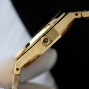 Đồng Hồ Audemars Piguet Replica 11 Royal Oak Jumbo Extra-thin Openworked 16204 Mặt Lộ Cơ Mạ Vàng Xưởng ZF 39mm (2)