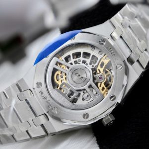 Đồng Hồ Audemars Piguet Royal Oak Jumbo Extra-thin Openworked 16204 Rep 11 Mặt Lộ Cơ Màu Trắng Nhà Máy ZF 39mm (2)