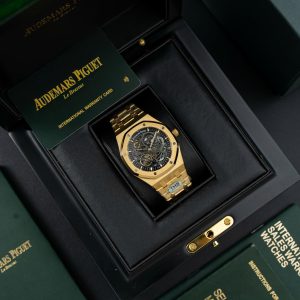 Đồng Hồ Audemars Piguet Royal Oak Openworked 15407 Replica 11 Mạ Vàng Mặt Lộ Cơ Xưởng THB 41mm (2)