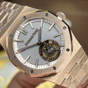 Đồng Hồ Audemars Piguet Royal Oak Selfwinding Flying Tourbillon 26730OR Replica 11 Mạ Vàng Hồng Mặt Xám 41mm (2)
