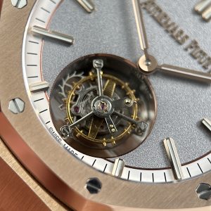 Đồng Hồ Audemars Piguet Royal Oak Selfwinding Flying Tourbillon 26730OR Replica 11 Mạ Vàng Hồng Mặt Xám 41mm (2)