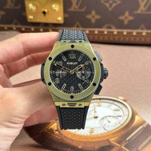 Đồng Hồ Hublot Big Bang Bản Kỉ Niệm 20 Năm Replica 11 Máy Cơ Tự Động Dây Cao Su Xưởng BBA 43mm (2)