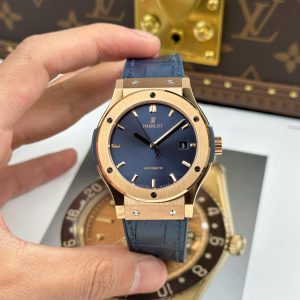 Đồng Hồ Hublot Classic Fusion King Gold Chế Tác Mặt Xanh Dương Trọng Lượng 85 Gram Xưởng JJZ 42mm (2)