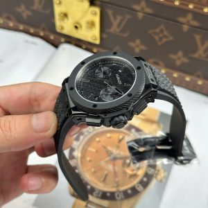 Đồng Hồ Hublot Replica 11 Big Bang 20th Anniversary Ceramic All Black Chronograph Xưởng BBA 43mm (2)