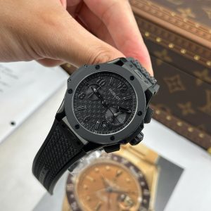 Đồng Hồ Hublot Replica 11 Big Bang 20th Anniversary Ceramic All Black Chronograph Xưởng BBA 43mm (2)