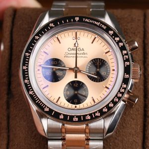 Đồng Hồ Omega SpeedMaster MoonWatch Chế Tác Demi Vàng Hồng Dây Kim Loại 42mm (2)