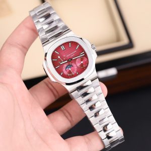 Đồng Hồ Patek Philippe Nautilus 5712 Fake 11 Mặt Màu Cherry Máy Cơ Thụy Sỹ Xưởng GR 40mm (2)