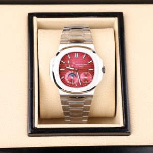 Đồng Hồ Patek Philippe Nautilus 5712 Fake 11 Mặt Màu Cherry Máy Cơ Thụy Sỹ Xưởng GR 40mm (2)