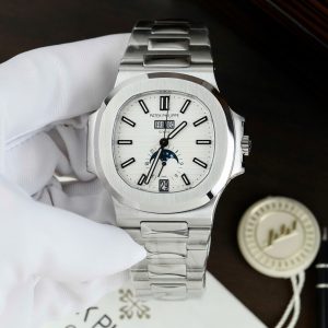 Đồng Hồ Patek Philippe Nautilus 5726 Chế Tác Mặt Trắng Máy Cơ Thụy Sỹ Nhà Máy PPF 40 (2)