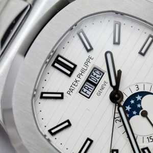 Đồng Hồ Patek Philippe Nautilus 5726 Chế Tác Mặt Trắng Máy Cơ Thụy Sỹ Nhà Máy PPF 40 (2)