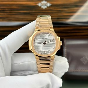 Đồng Hồ Patek Philippe Nautilus 7118 Chế Tác Mạ Vàng Hồng Mặt Trắng Nhà Máy 3K 35 (2)