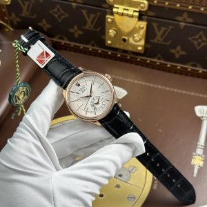 Đồng Hồ Rolex Cellini Dual Time 50525 Chế Tác Mạ Vàng Hồng Mặt Trắng Nhà Máy KZ 39mm (2)