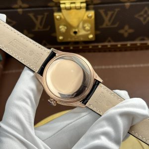 Đồng Hồ Rolex Cellini Dual Time 50525 Chế Tác Mạ Vàng Hồng Mặt Trắng Nhà Máy KZ 39mm (2)