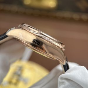 Đồng Hồ Rolex Cellini Dual Time 50525 Chế Tác Mạ Vàng Hồng Mặt Trắng Nhà Máy KZ 39mm (2)