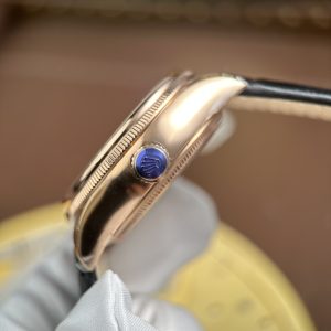 Đồng Hồ Rolex Cellini Dual Time 50525 Chế Tác Mạ Vàng Hồng Mặt Trắng Nhà Máy KZ 39mm (2)