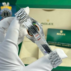 Đồng Hồ Rolex Chế Tác Day-Date Nam Mặt Đen Nặng 186 Grams Xưởng QF 40mm (9)