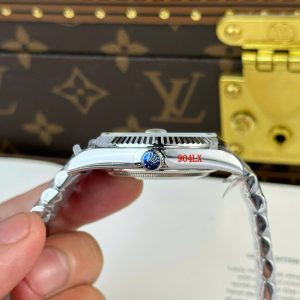 Đồng Hồ Rolex Chế Tác Day-Date Nam Mặt Xanh Dương Nặng 186 Grams Xưởng QF 40mm (2)