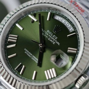 Đồng Hồ Rolex Day-Date 228236 Chế Tác Mặt Số Xanh Olive Máy Thụy Sỹ Xưởng QF 40mm (2)