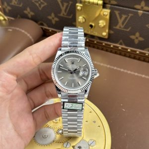 Đồng Hồ Rolex Day-Date Replica 11 Mặt Xám Trọng Lượng 186 Grams Xưởng QF 40mm (2)