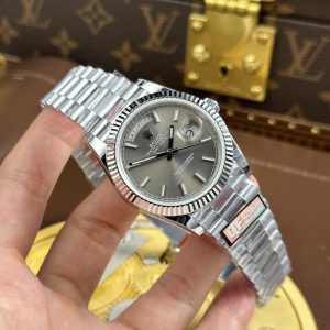 Đồng Hồ Rolex Day-Date Replica 11 Mặt Xám Trọng Lượng 186 Grams Xưởng QF 40mm (2)
