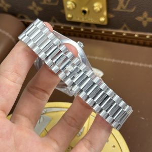 Đồng Hồ Rolex Day-Date Replica 11 Mặt Xám Trọng Lượng 186 Grams Xưởng QF 40mm (2)