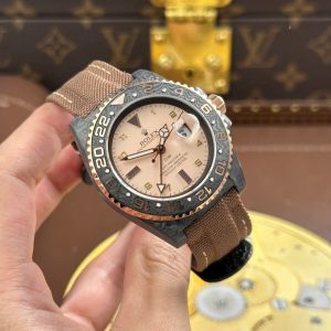 Đồng Hồ Rolex GMT-Master II DiW Chế Tác Vỏ Carbon Mặt Hồng Máy Cơ Thụy Sỹ 40mm (1)