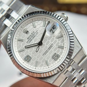 Đồng Hồ Rolex Replica 11 Land-Dweller 127234 Mặt Trắng Họa Tiết Tổ Ong 36mm (2)