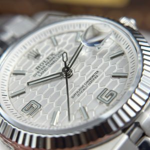 Đồng Hồ Rolex Replica 11 Land-Dweller 127234 Mặt Trắng Họa Tiết Tổ Ong 36mm (2)