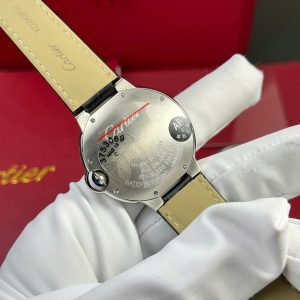 Đồng Hồ Cartier Ballon Bleu Rep 11 Nữ Dây Da Đen Máy Cơ Tự Động Xưởng AF 33mm (2)