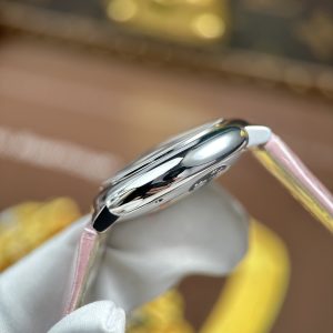 Đồng Hồ Cartier Ballon Bleu Rep Cao Cấp Nữ Dây Da Màu Hồng Máy Cơ Tự Động Xưởng AF 33mm (2)