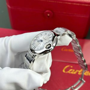 Đồng Hồ Cartier Ballon Bleu Replica 11 Nữ Dây Kim Loại Máy Cơ Tự Động Xưởng AF 33mm (1)