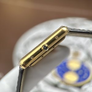 Đồng Hồ Cartier Tank Louis Chế Tác Mặt Trắng Vỏ Mạ Vàng Máy Cơ Thụy Sỹ 27.8×38 (2)