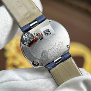 Đồng Hồ Nữ Cartier Ballon Blanc Chế Tác Viền Đính Đá Dây Da Xưởng AF 30mm (2)